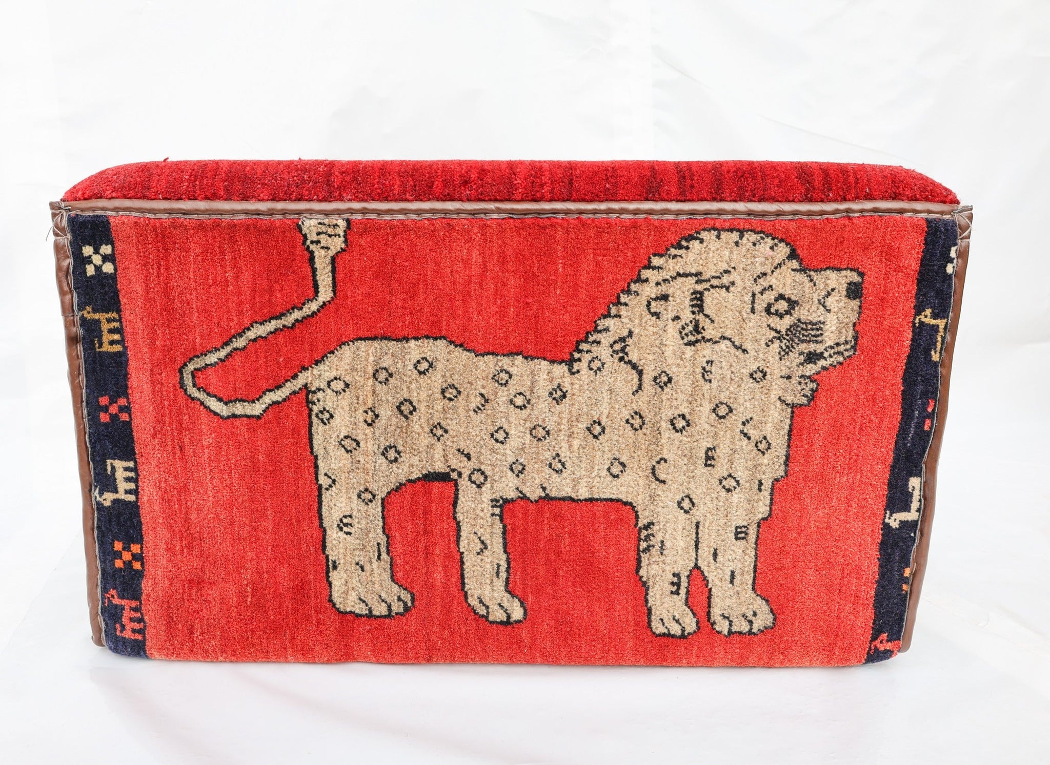Lion Gabbeh Tribal Ottoman, J75591