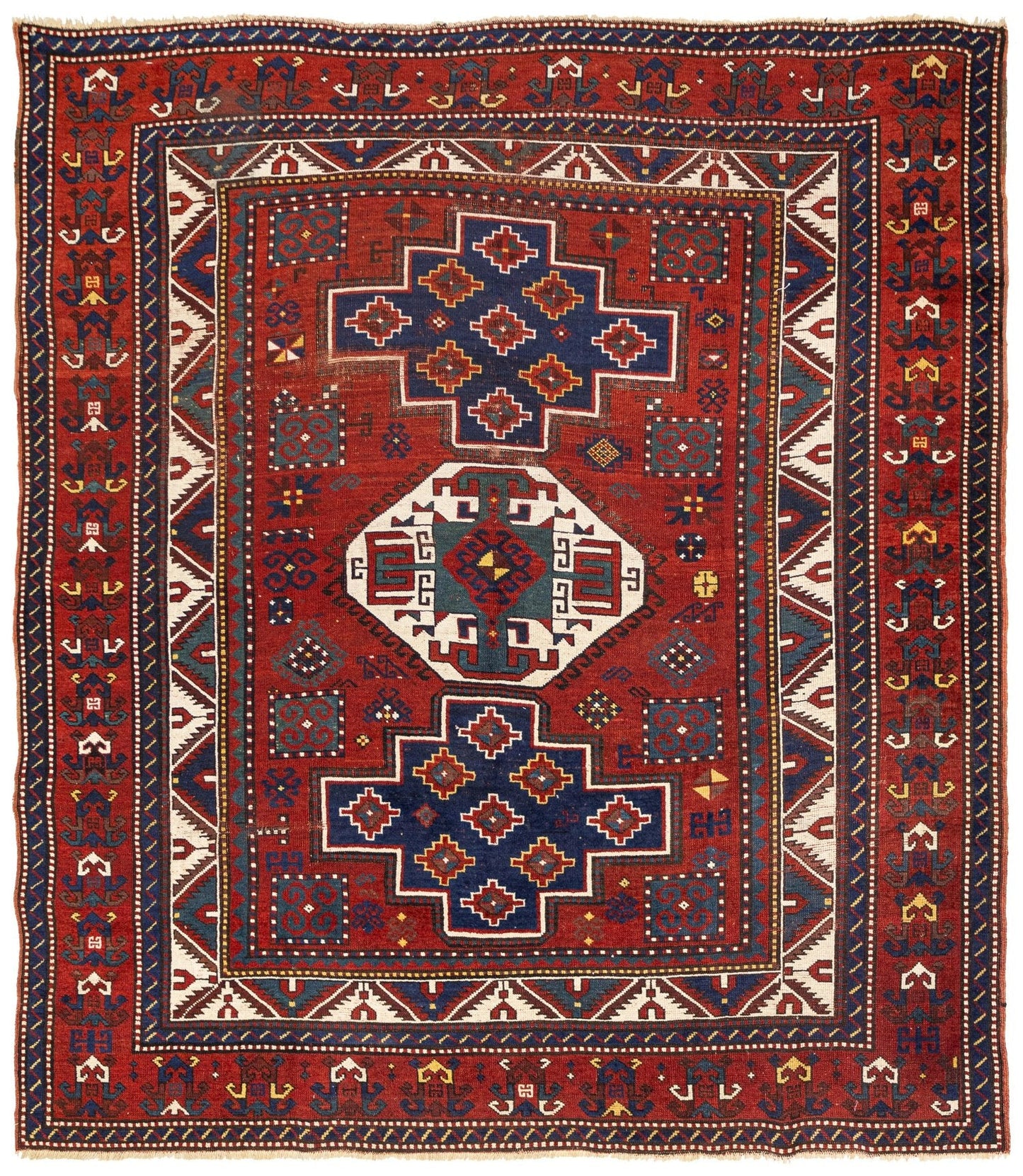 Antique Luri Pombak Handwoven Tribal Rug