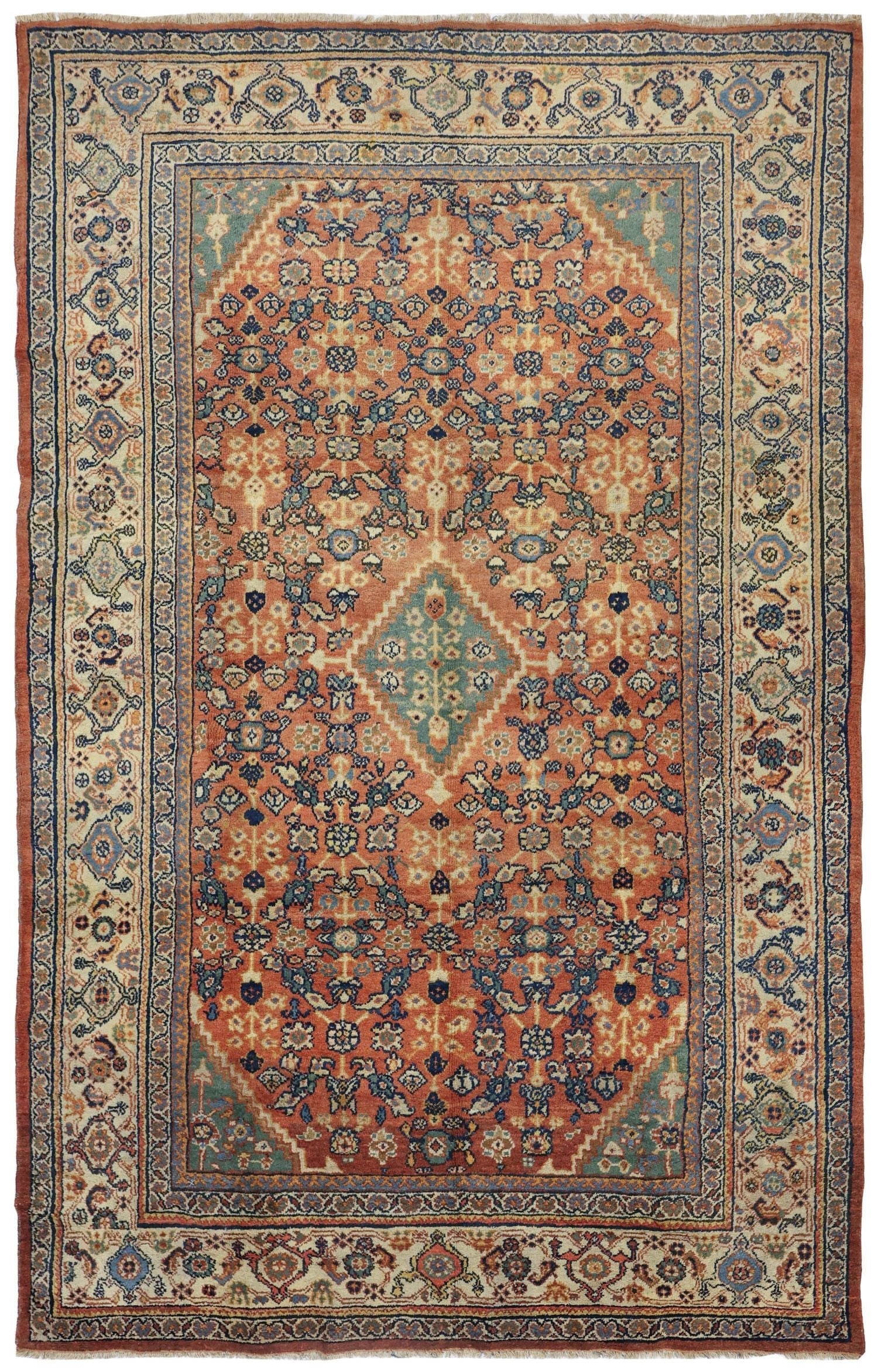 Antique Mahal Handwoven Tribal Rug