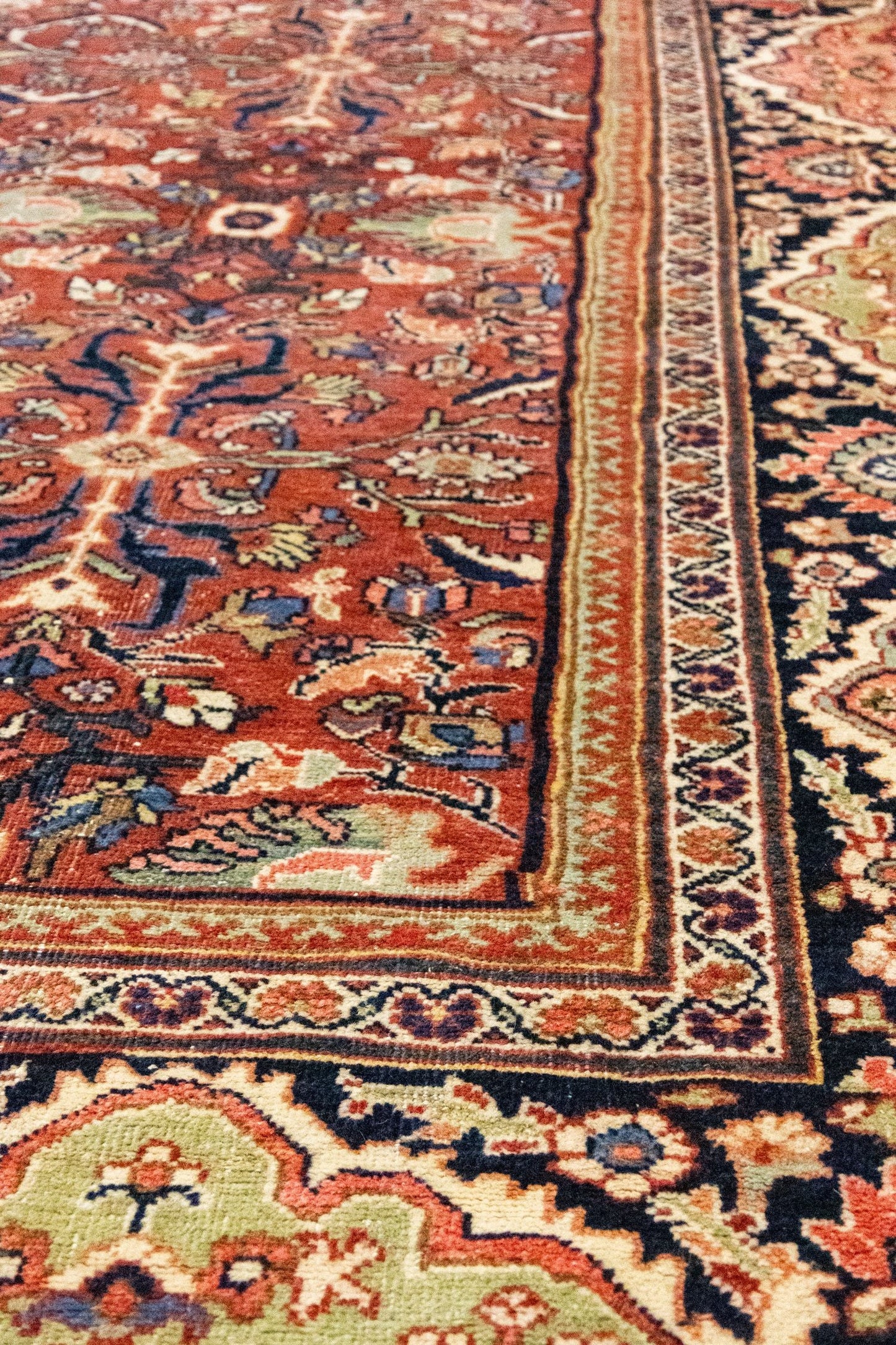 Antique Mahal Handwoven Tribal Rug, J88652
