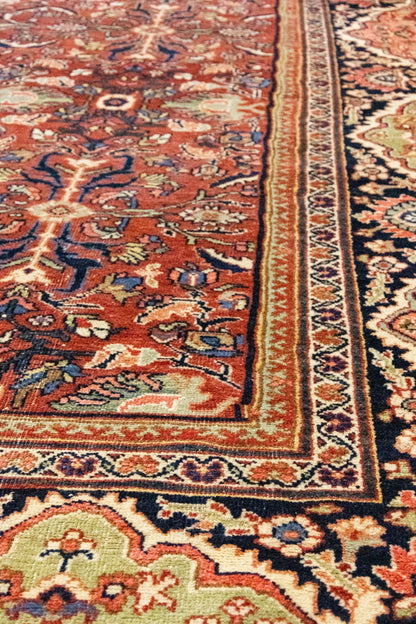 Antique Mahal Handwoven Tribal Rug, J88652