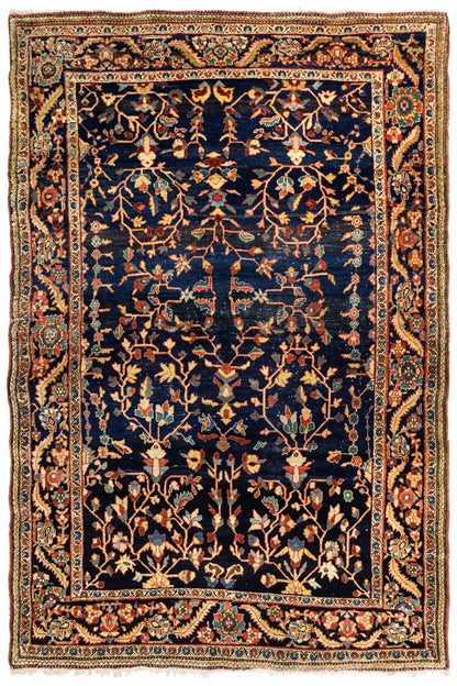 Antique Malayer Sarouk Handwoven Tribal Rug