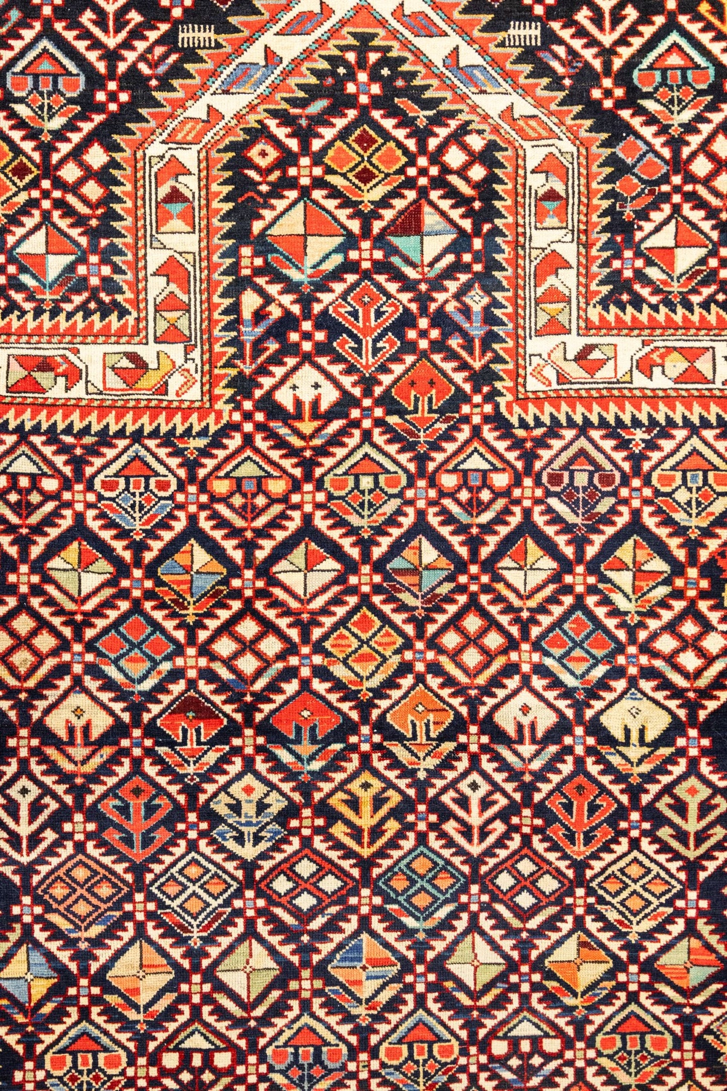Antique Marasali Prayer Handwoven Tribal Rug, J87315