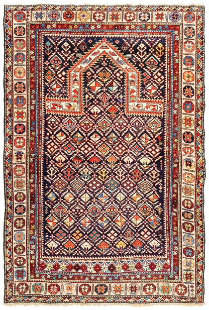 Antique Marasali Prayer Handwoven Tribal Rug