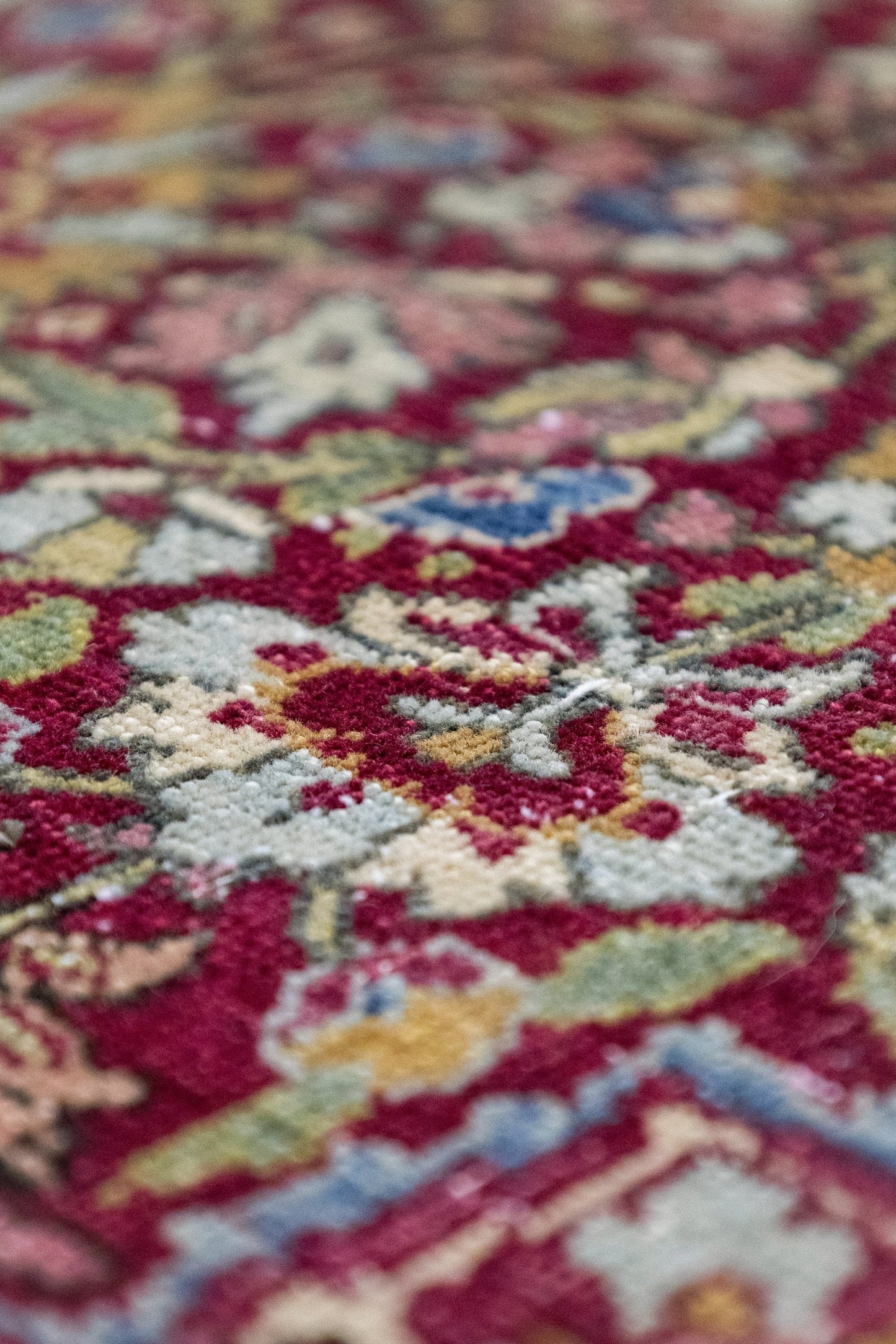 Vintage Mashad Amoghli Handwoven Tribal Rug, J75317