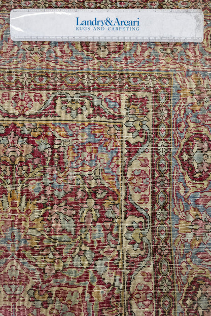 Vintage Mashad Amoghli Handwoven Tribal Rug, J75317