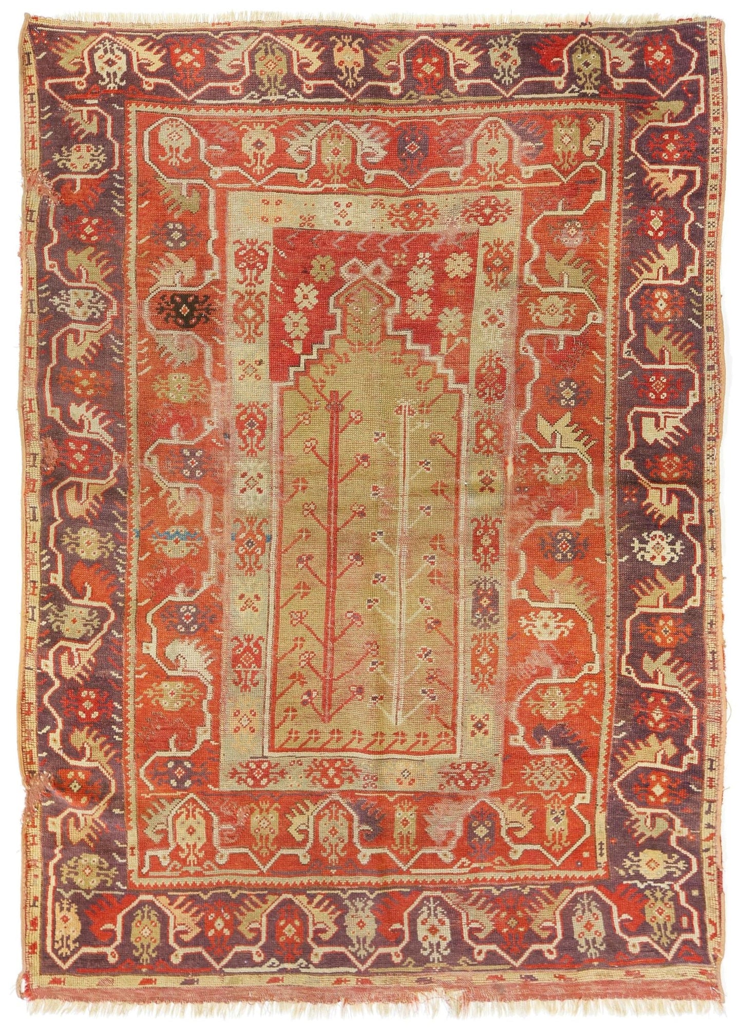 Vintage Melas Handwoven Tribal Rug