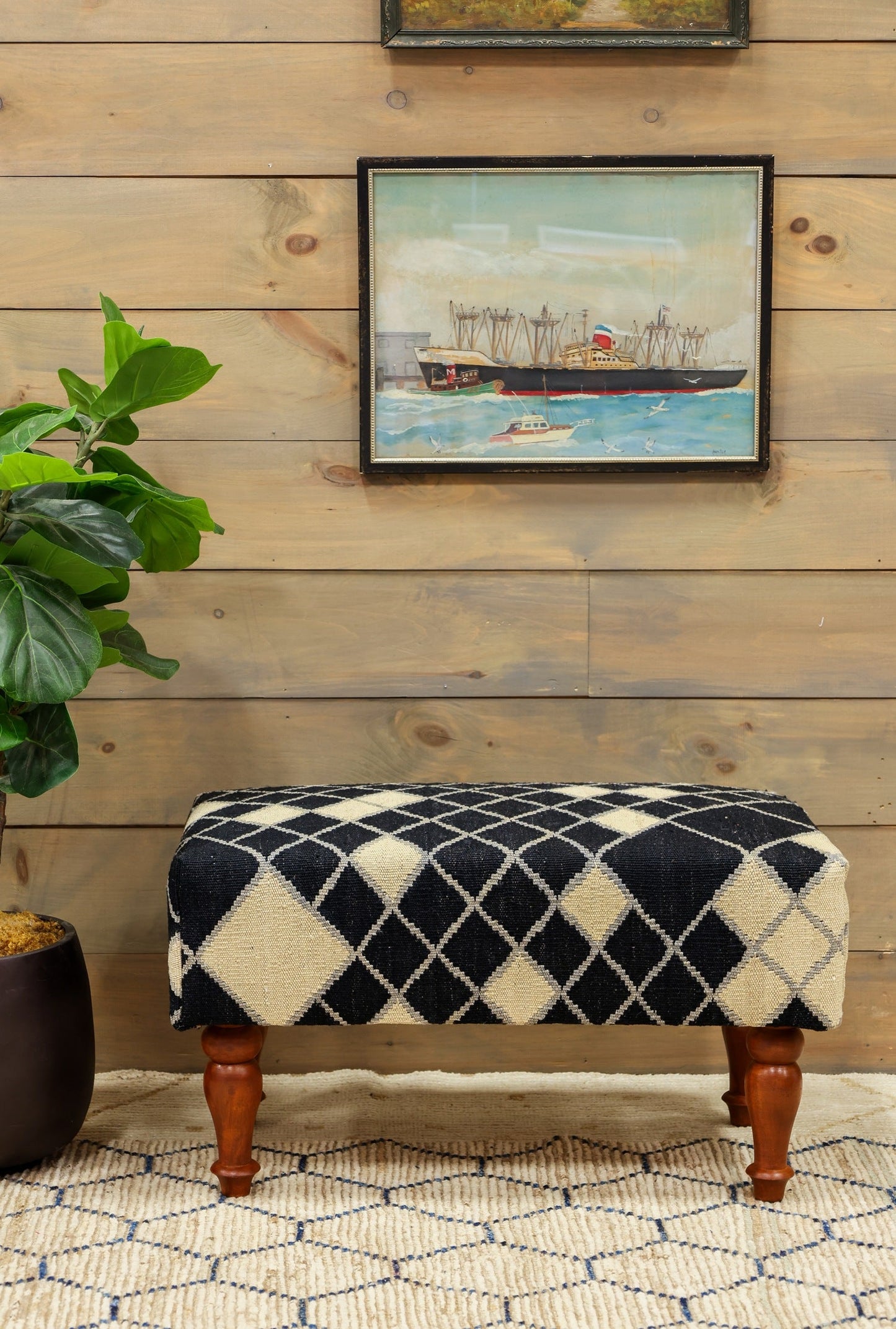 Modern Kilim Ottoman Tribal Rug