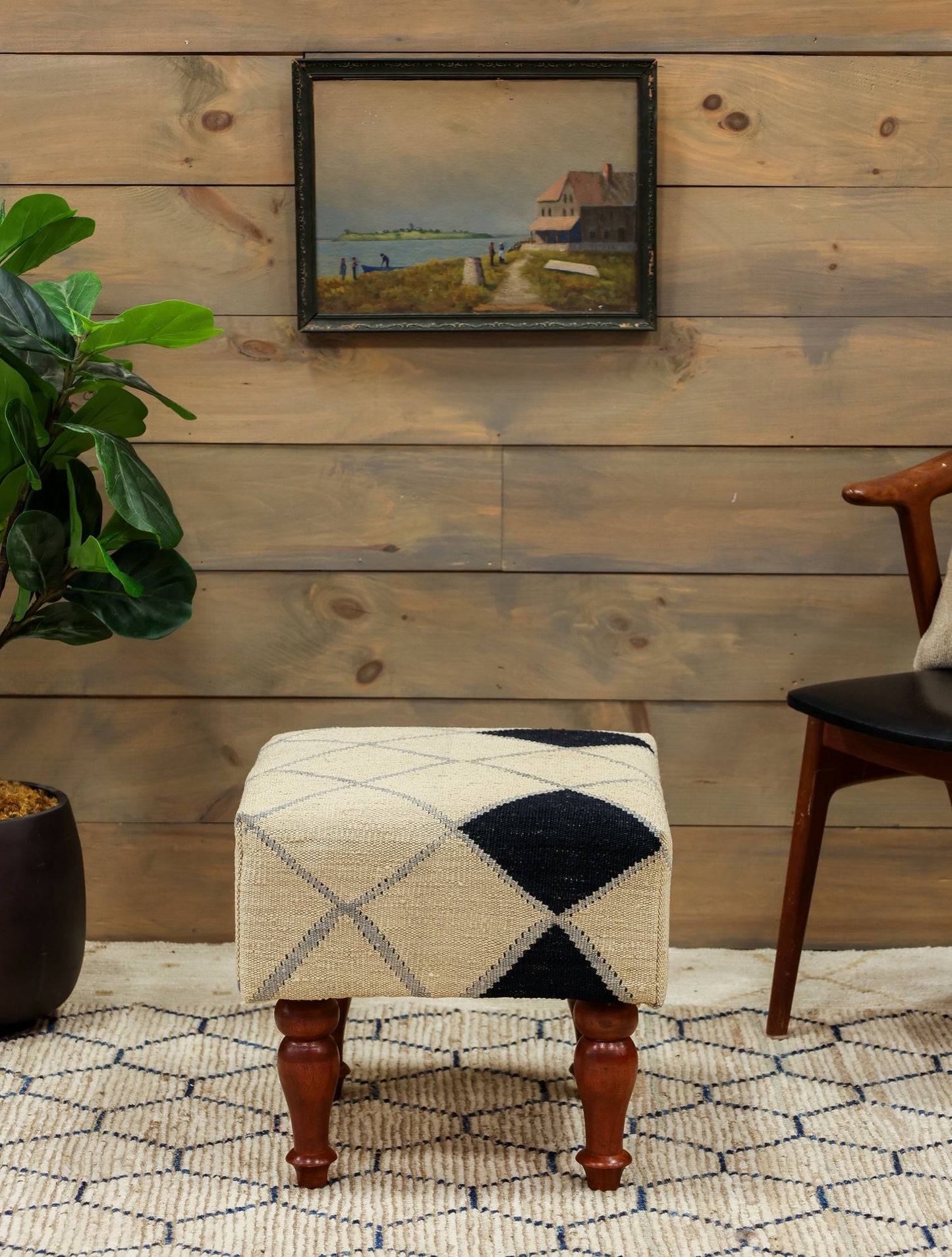 Modern Kilim Ottoman Tribal Rug