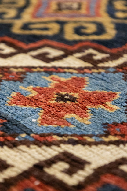 Antique Moghan Handwoven Tribal Rug, J78638