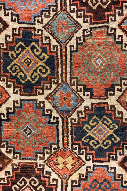 Antique Moghan Handwoven Tribal Rug, J78638