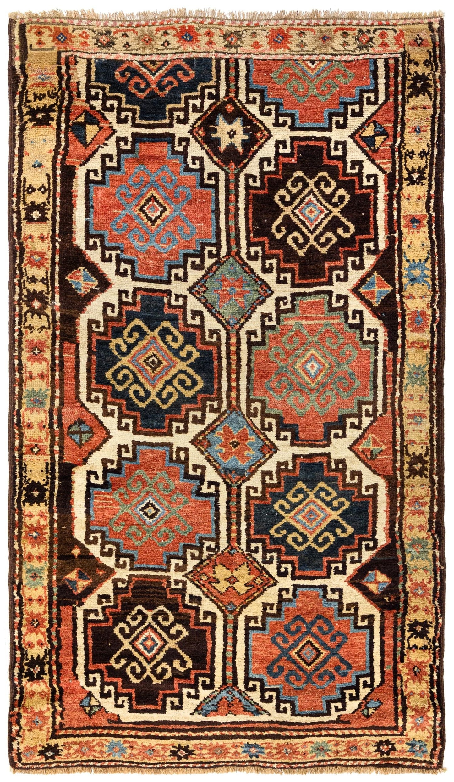 Antique Moghan Handwoven Tribal Rug