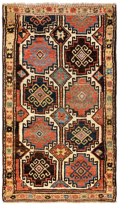 Antique Moghan Handwoven Tribal Rug