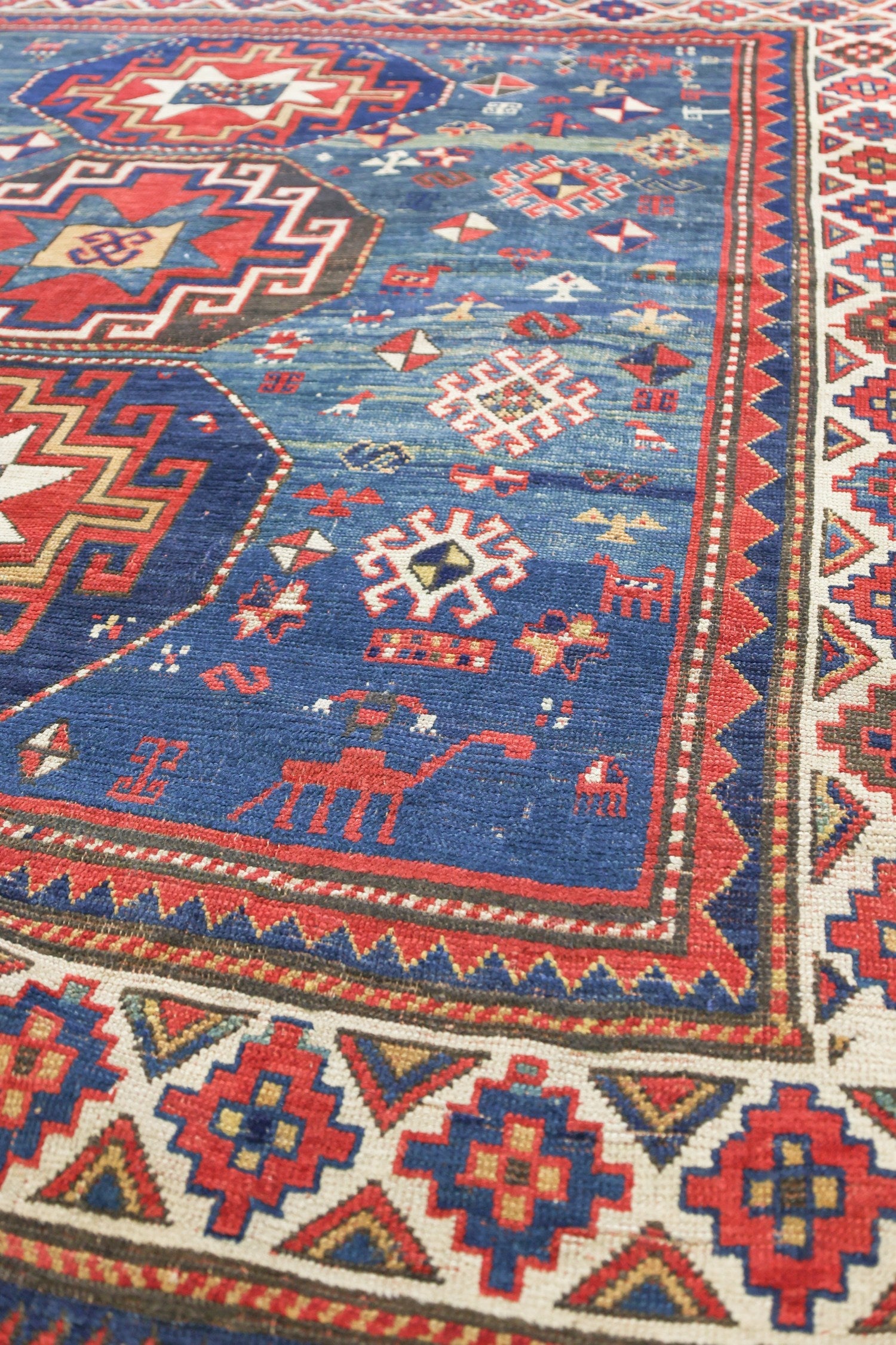 Antique Moghan Kazak Handwoven Tribal Rug, JF8683