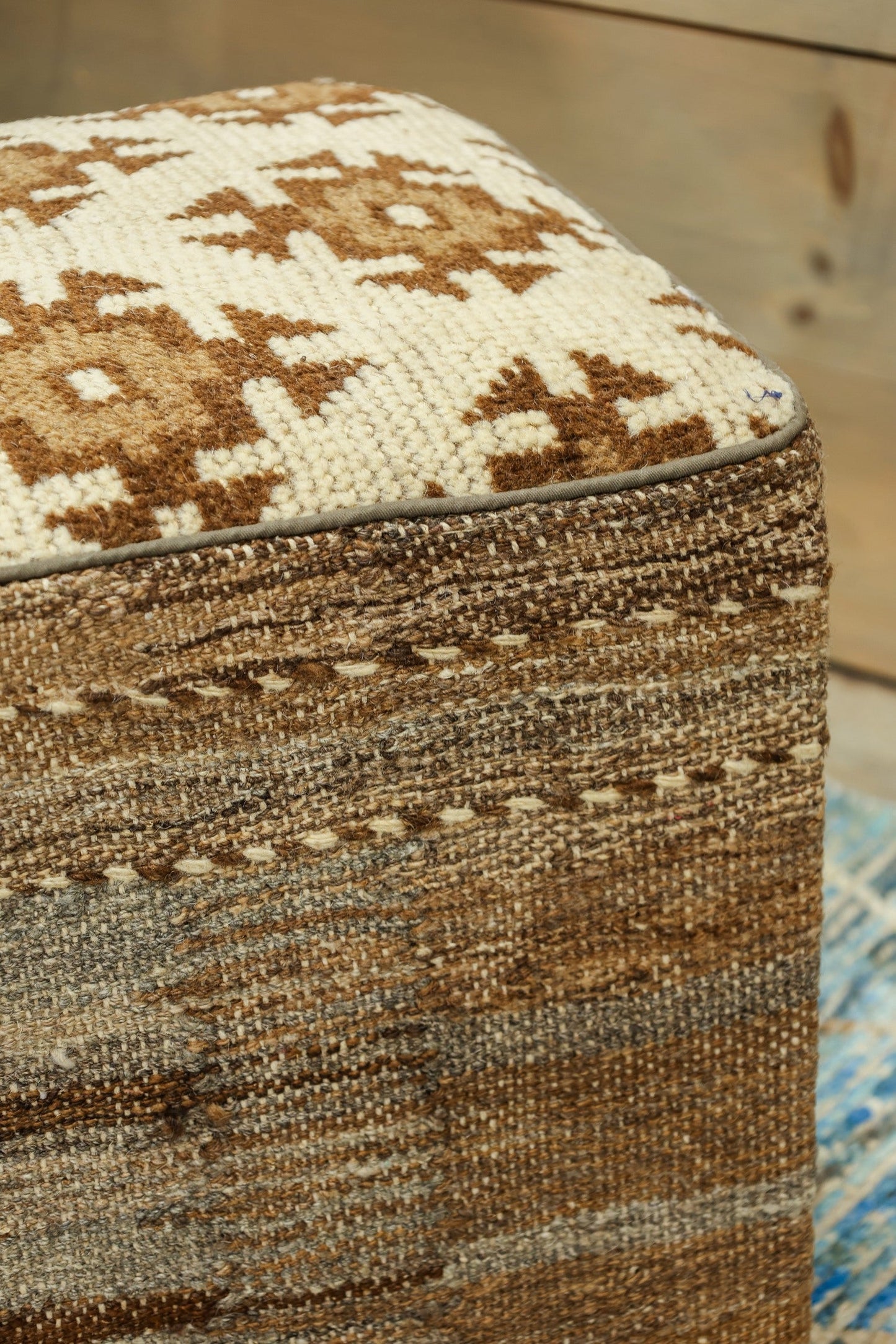 Moroccan Rug Ottoman, J80356