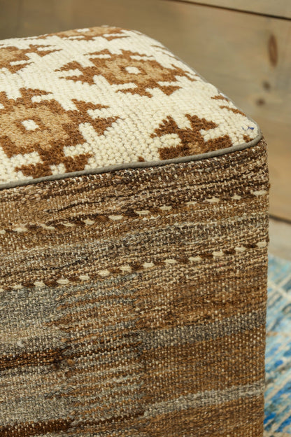 Moroccan Rug Ottoman, J80356