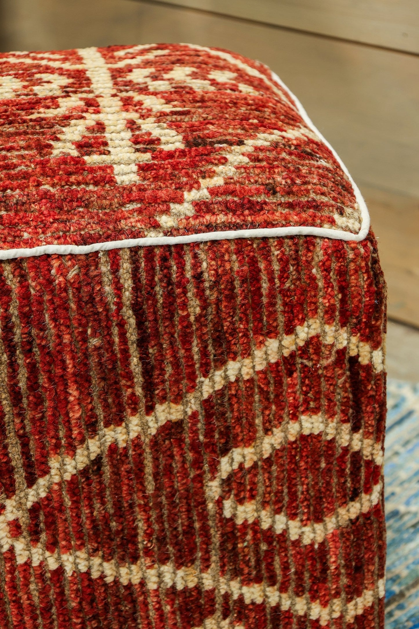 Moroccan Rug Ottoman, J80396