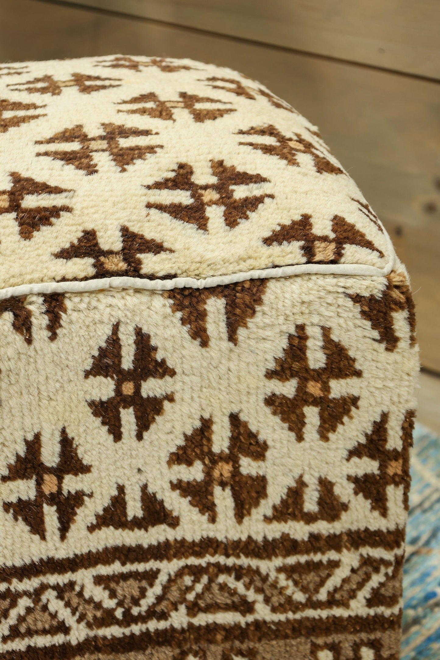 Moroccan Rug Ottoman, J80398