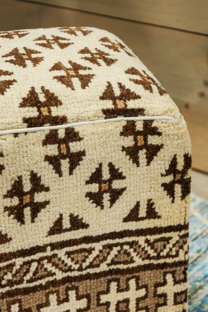 Moroccan Rug Ottoman, J80400