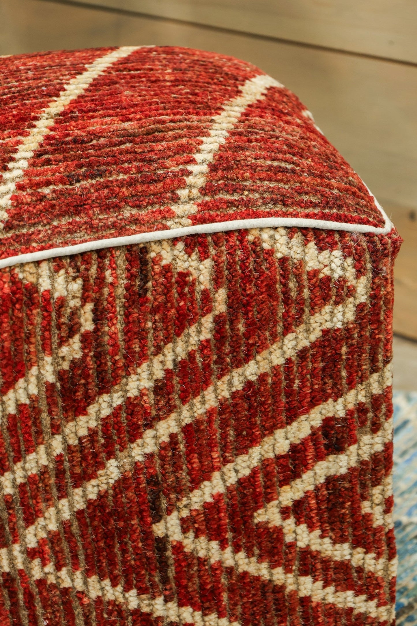 Moroccan Rug Ottoman, J80406