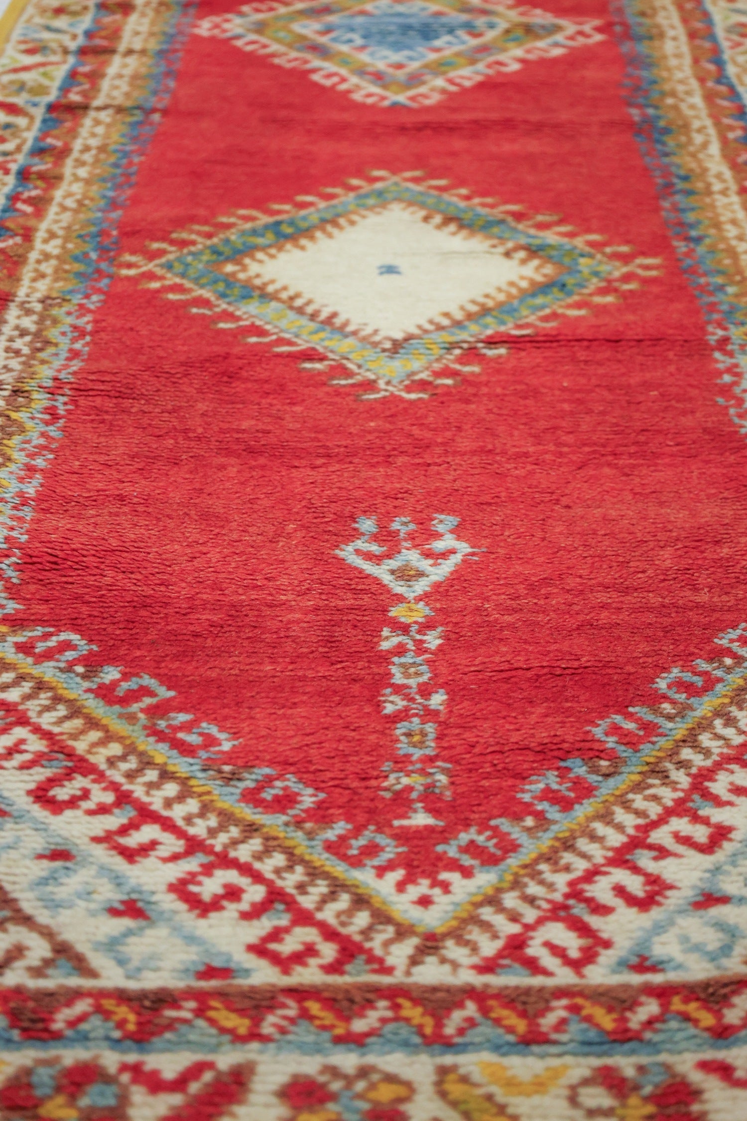 Vintage Moroccan Handwoven Tribal Rug, J69099