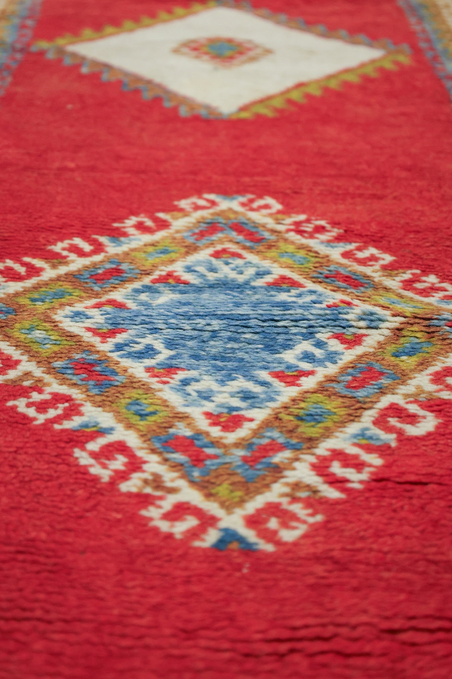 Vintage Moroccan Handwoven Tribal Rug, J69099