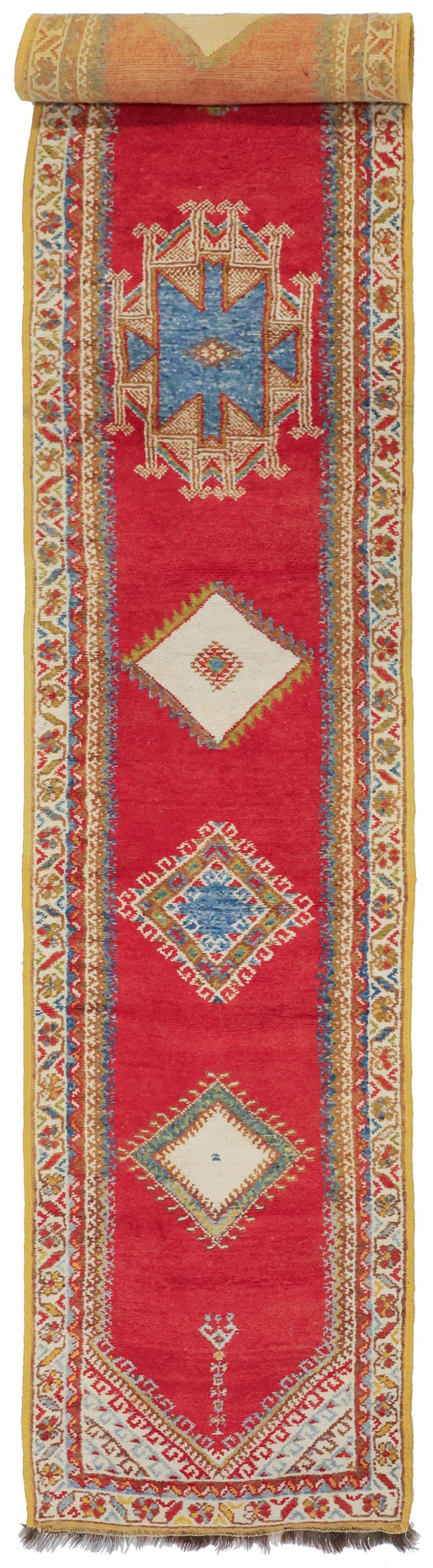 Vintage Moroccan Handwoven Tribal Rug