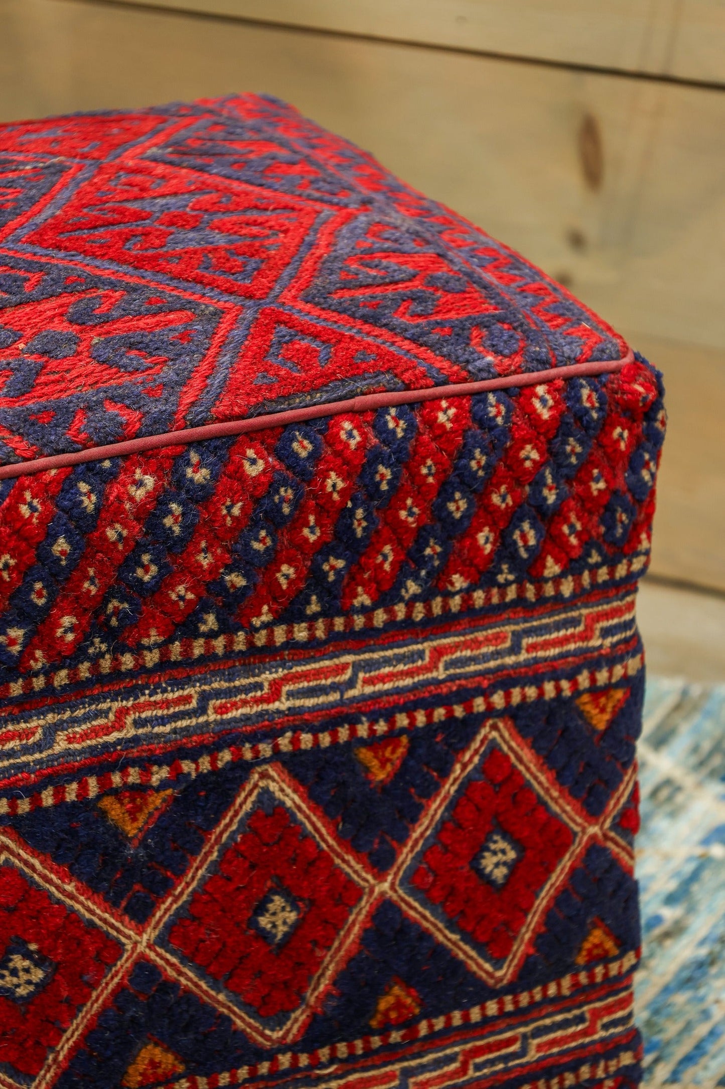 Mushwani Rug Ottoman, J80366