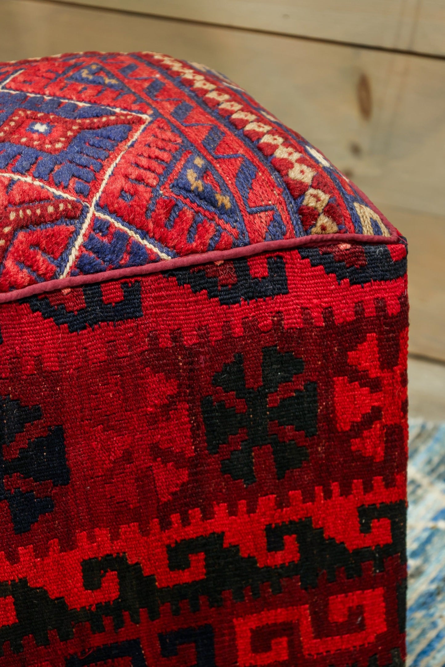 Mushwani Rug Ottoman, J80368