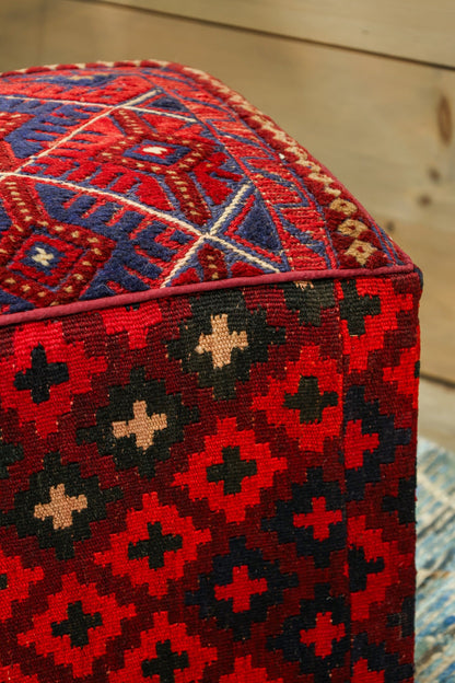Mushwani Rug Ottoman, J80369