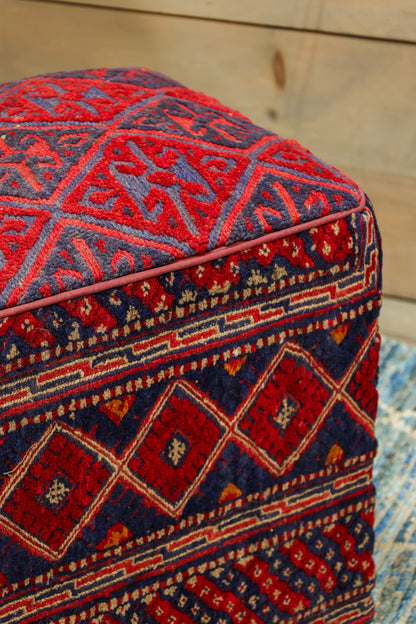 Mushwani Rug Ottoman, J80377