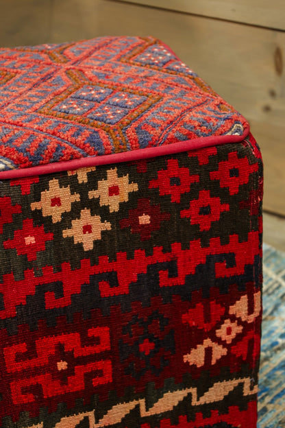 Mushwani Rug Ottoman, J80392