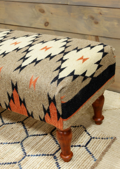 Navajo Design Rug Bench, J80217