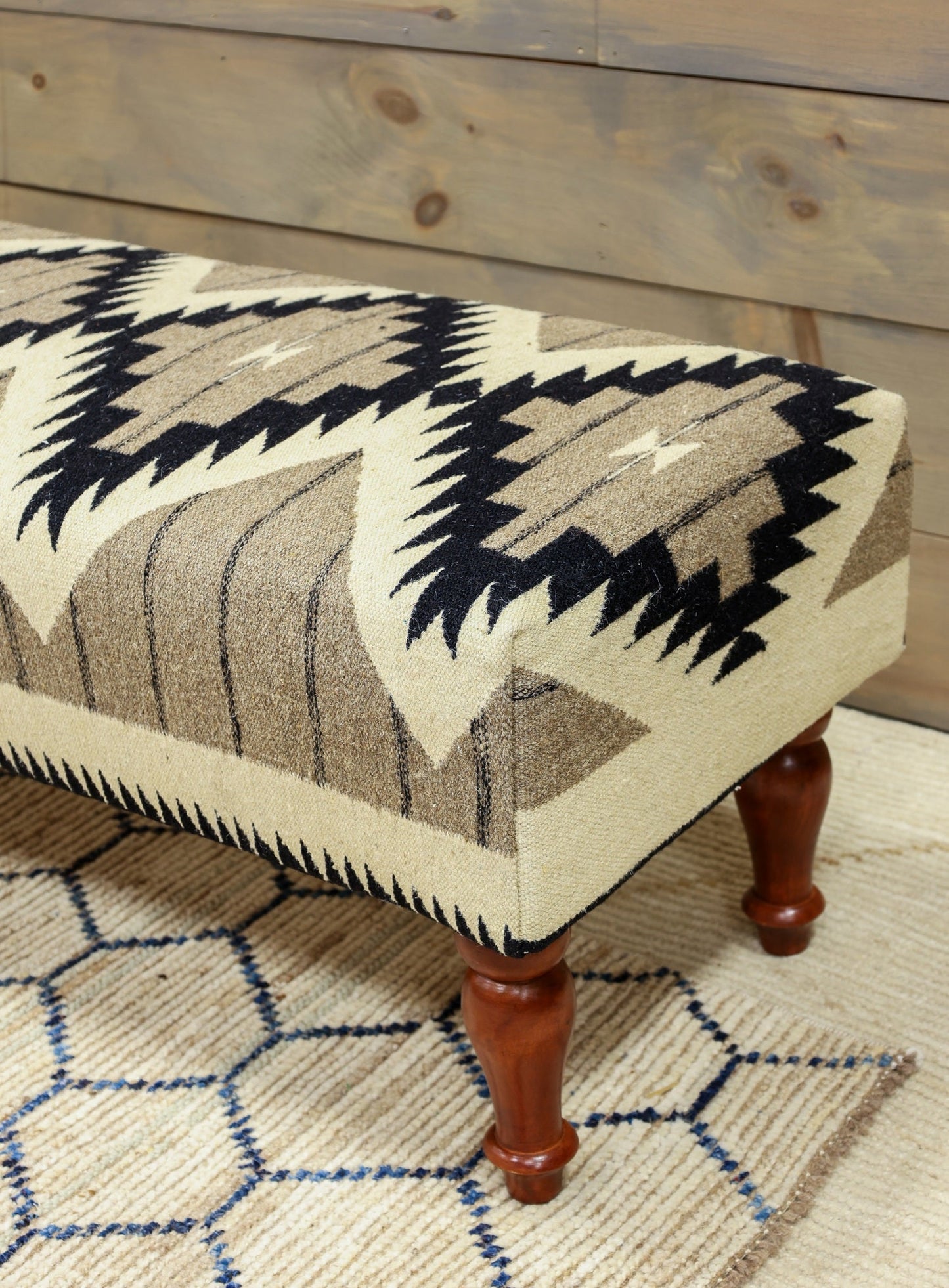 Navajo Design Rug Bench, J80220