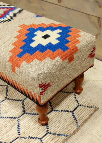 Navajo Design Rug Bench, J80221