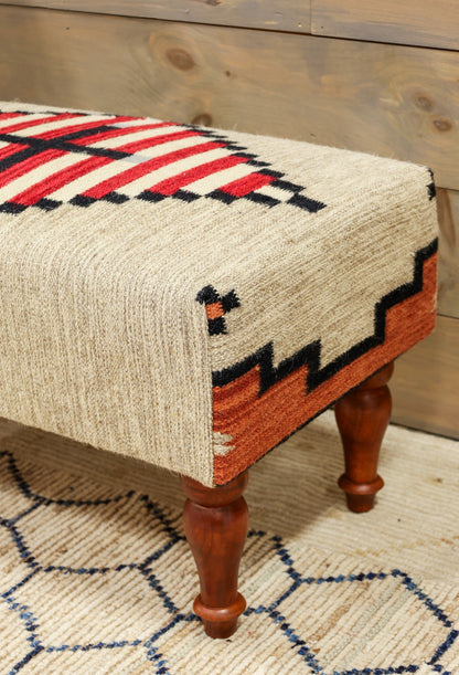 Navajo Design Rug Bench, J80234