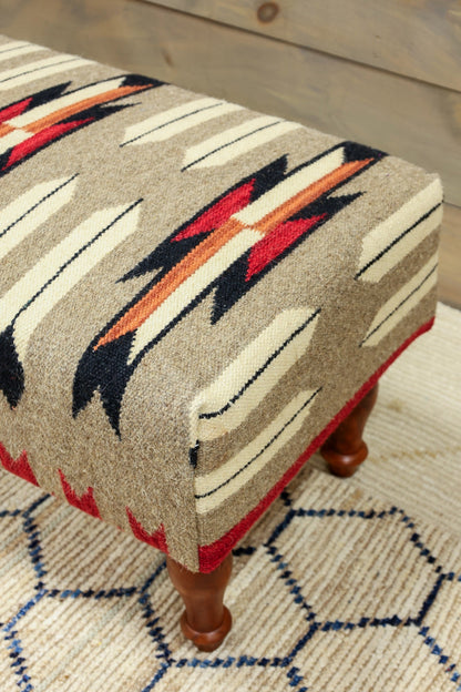 Navajo Design Rug Bench, J80235
