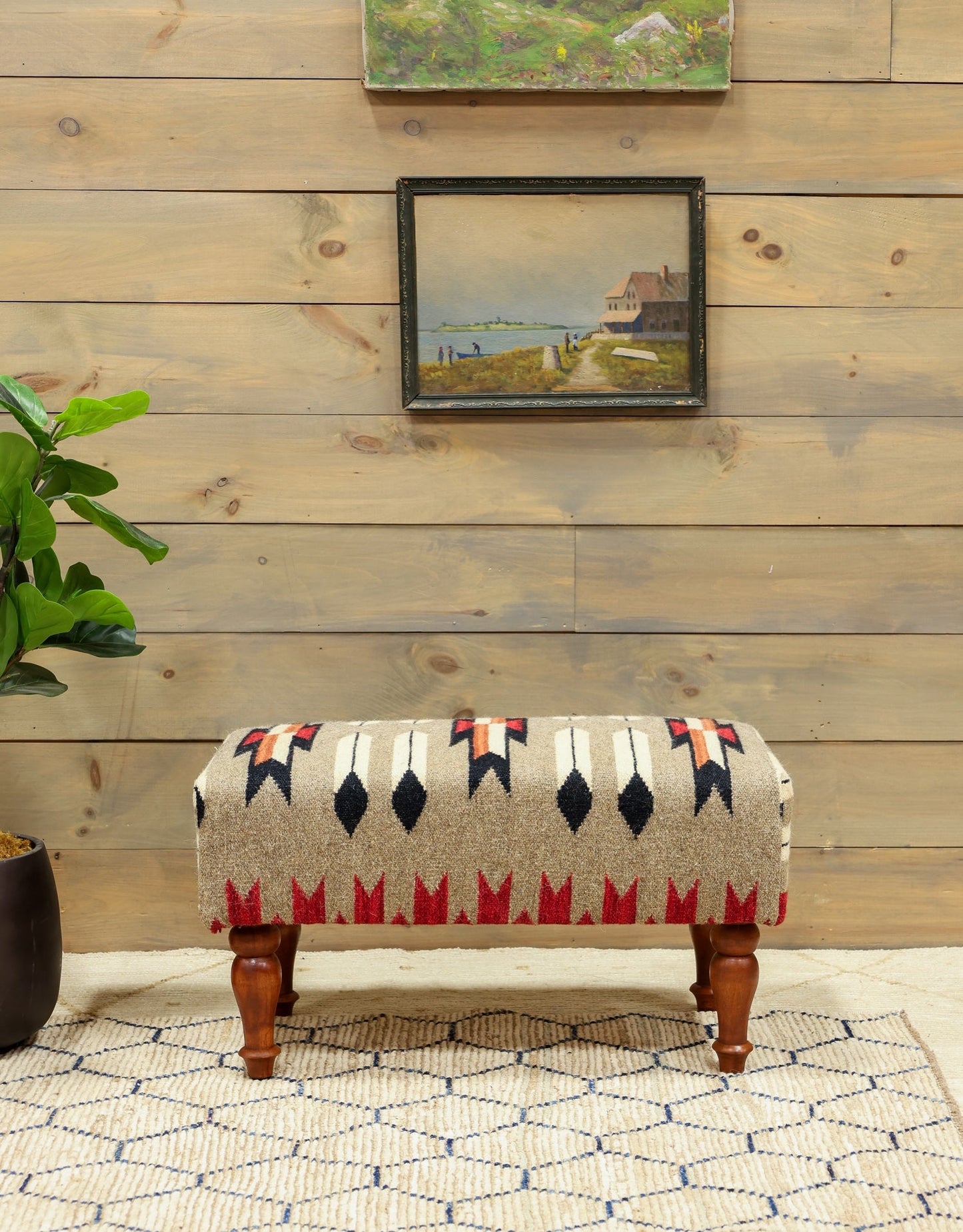 Navajo Ottoman Tribal Rug