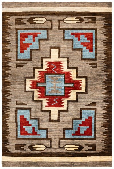  Navajo Handwoven Tribal Rug