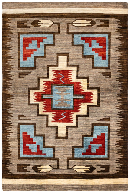  Navajo Handwoven Tribal Rug