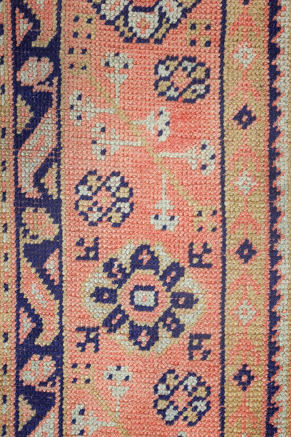 Vintage Oushak Handwoven Tribal Rug, J73092