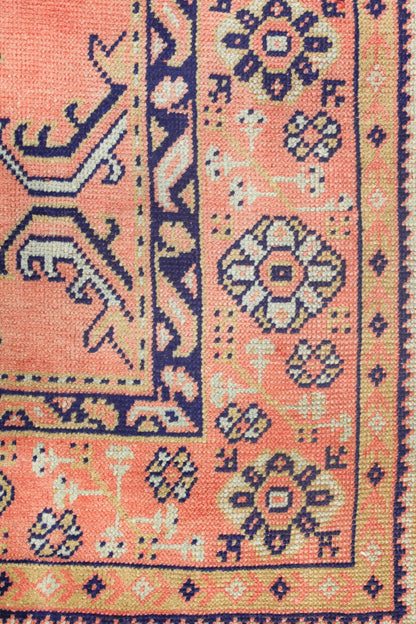 Vintage Oushak Handwoven Tribal Rug, J73092