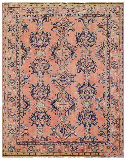 Vintage Oushak Handwoven Tribal Rug