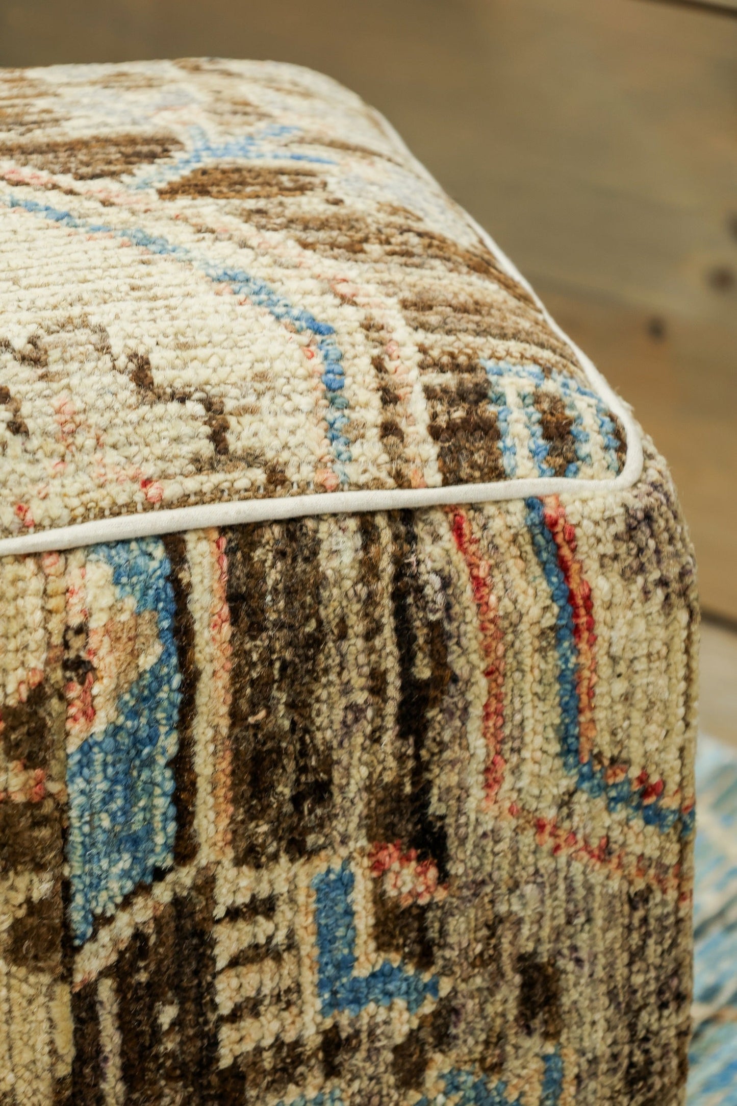 Oushak Rug Ottoman, J80336