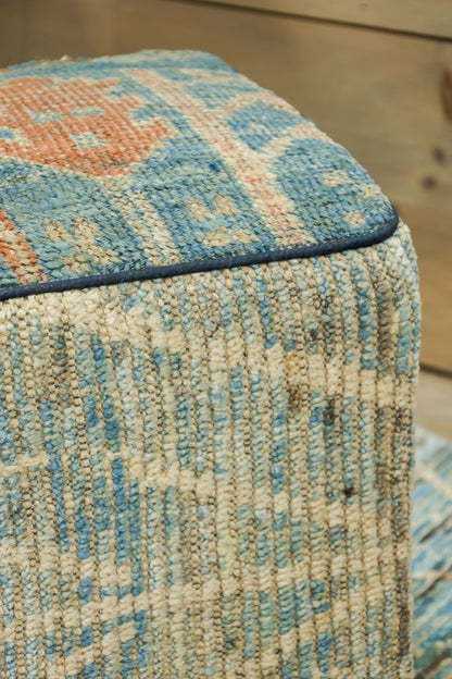 Oushak Rug Ottoman, J80353