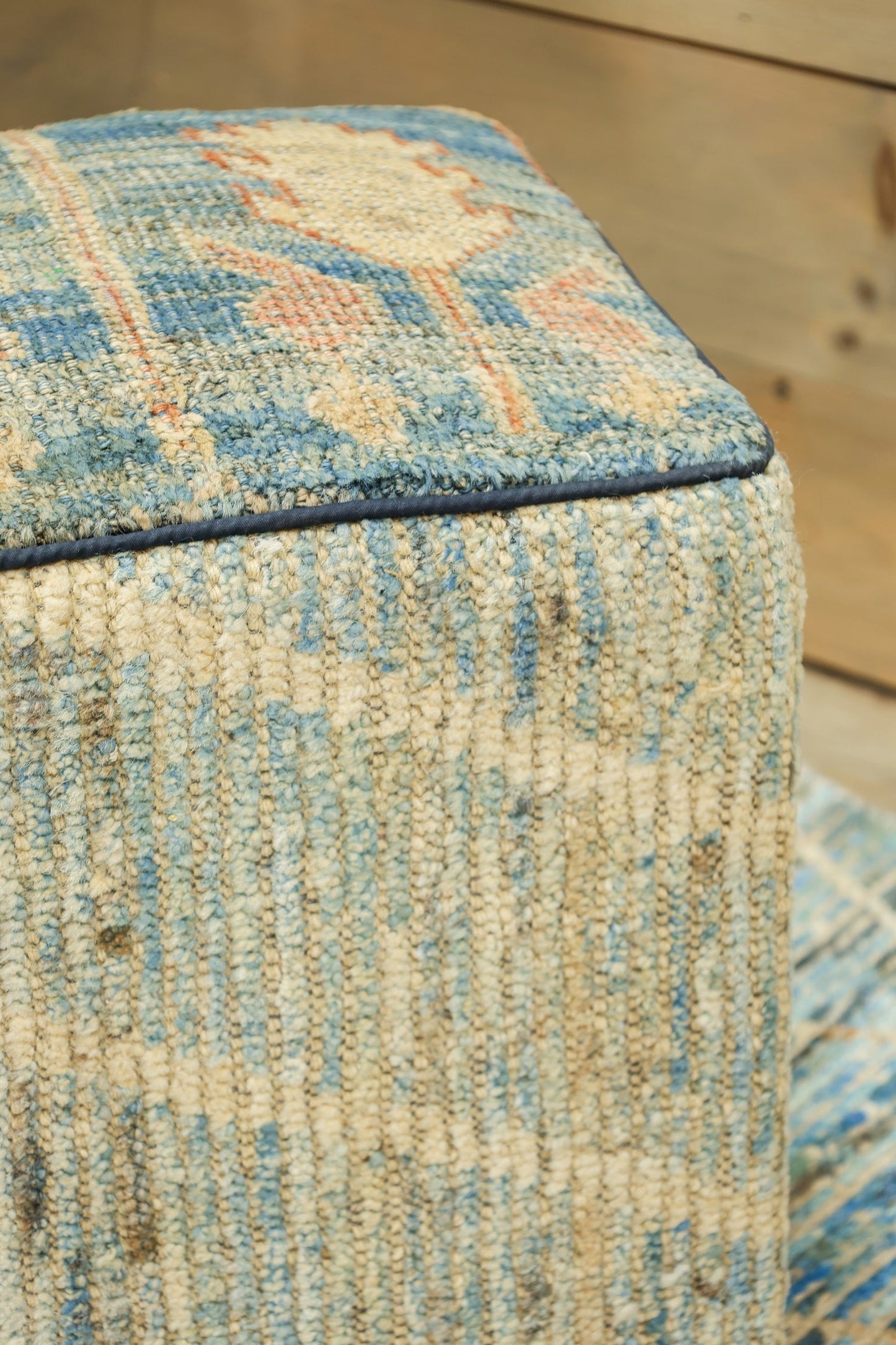 Oushak Rug Ottoman, J80354