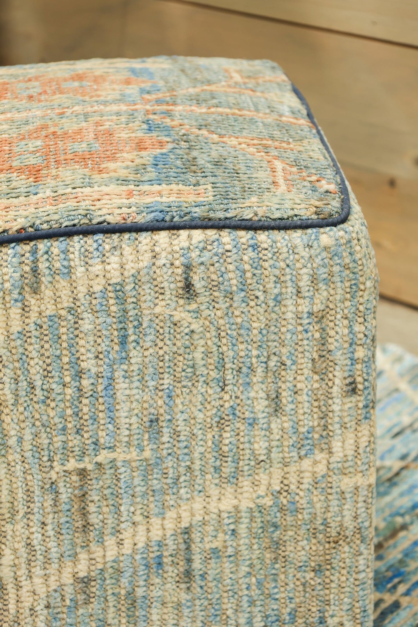 Oushak Rug Ottoman, J80357