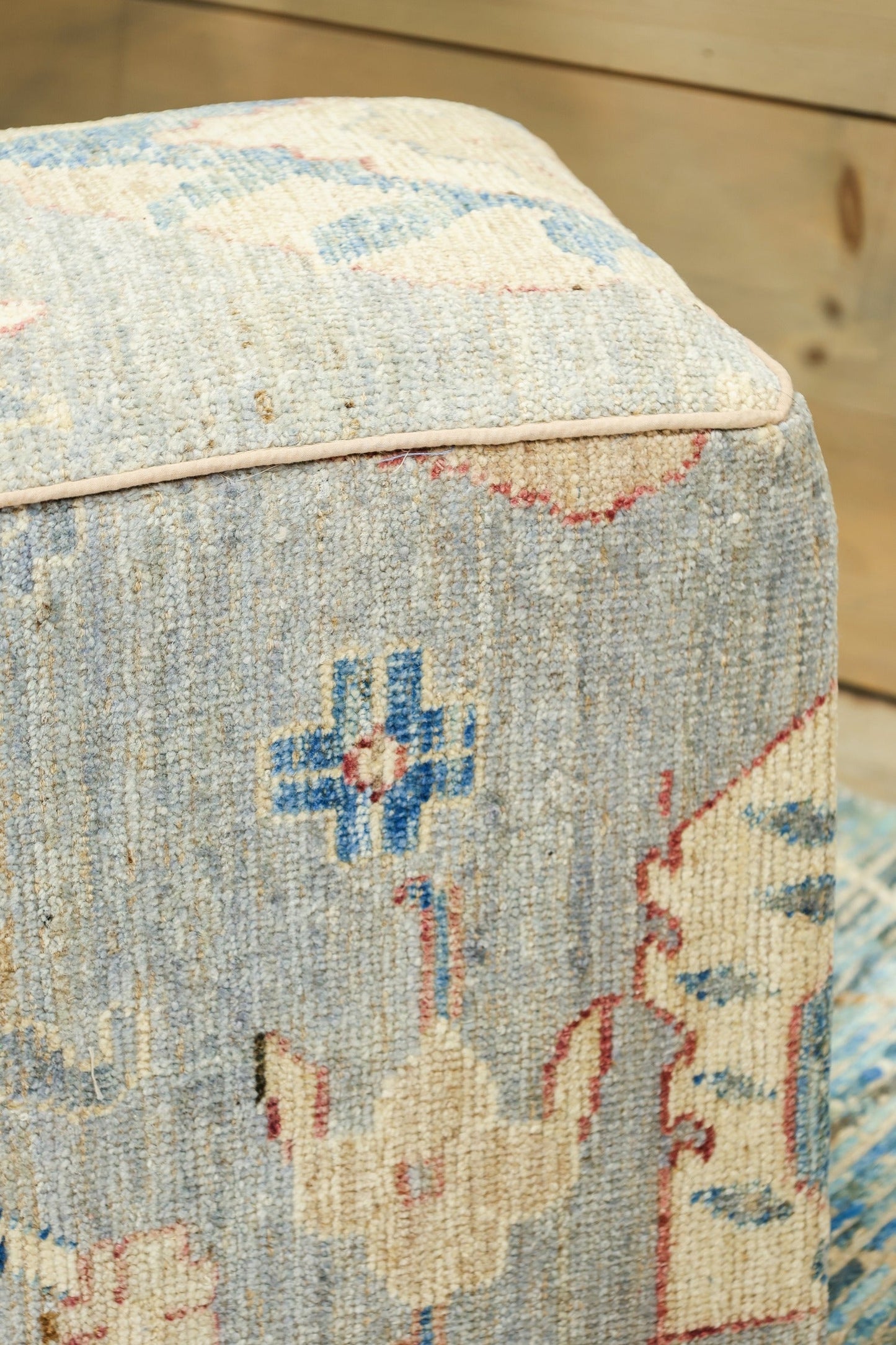 Oushak Rug Ottoman, J80358