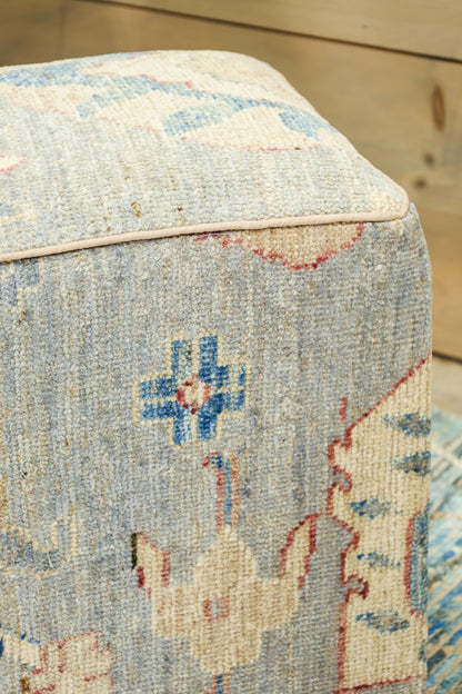 Oushak Rug Ottoman, J80358