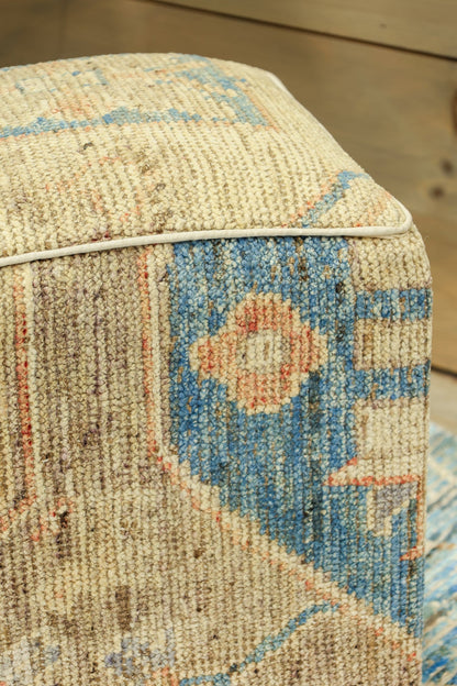 Oushak Rug Ottoman, J80382